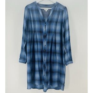 J Jill Women Long Sleeve Rayon Blend Dress‎ Sz XS Crinkle Gauzy P1011